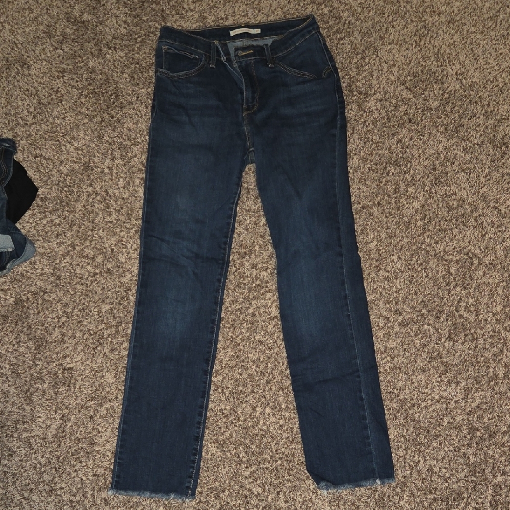 Levi's Dark Blue Straight Leg Women's Jeans